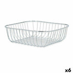 Obstschale Kinvara Silberfarben Silber Metall 30 x 9 x 30 cm (6 Stück)