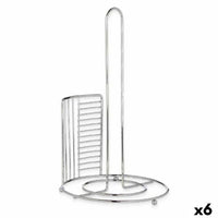 Küchenpapierrollenhalterung Kinvara Silberfarben Silber Metall 18,5 x 31,5 x 18,5 cm 18,5 x 32,4 x 18,5 cm (6 Stück)