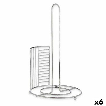 Küchenpapierrollenhalterung Kinvara Silberfarben Silber Metall 18,5 x 31,5 x 18,5 cm 18,5 x 32,4 x 18,5 cm (6 Stück)