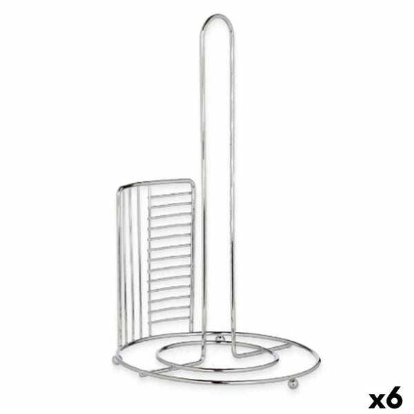 Küchenpapierrollenhalterung Kinvara Silberfarben Silber Metall 18,5 x 31,5 x 18,5 cm 18,5 x 32,4 x 18,5 cm (6 Stück)