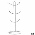 Becheraufhänger Kinvara Silberfarben Silber Metall 16 x 39 x 16 cm (6 Stück)