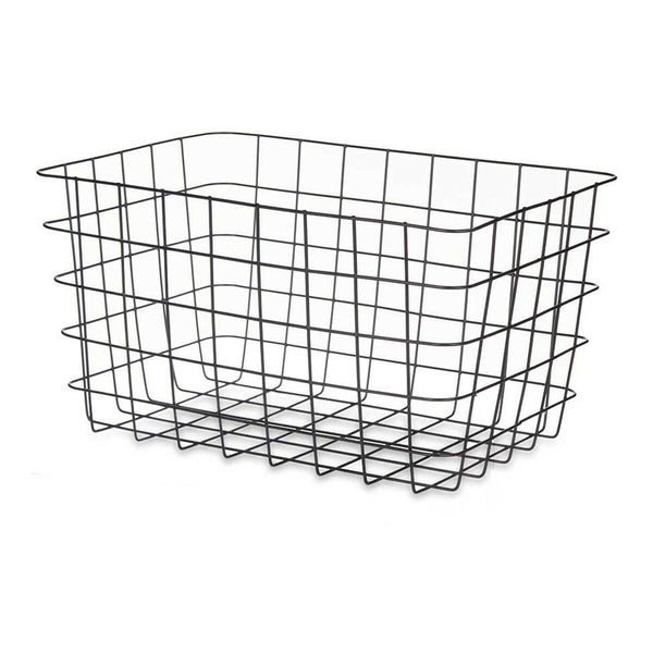 Mehrzweckkorb Kinvara Schwarz Metall 38,5 x 20,5 x 28 cm rechteckig (6 Stück)