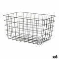 Mehrzweckkorb Kinvara Schwarz Metall 38,5 x 20,5 x 28 cm rechteckig (6 Stück)
