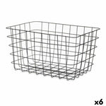 Mehrzweckkorb Kinvara Schwarz Metall 38,5 x 20,5 x 28 cm rechteckig (6 Stück)