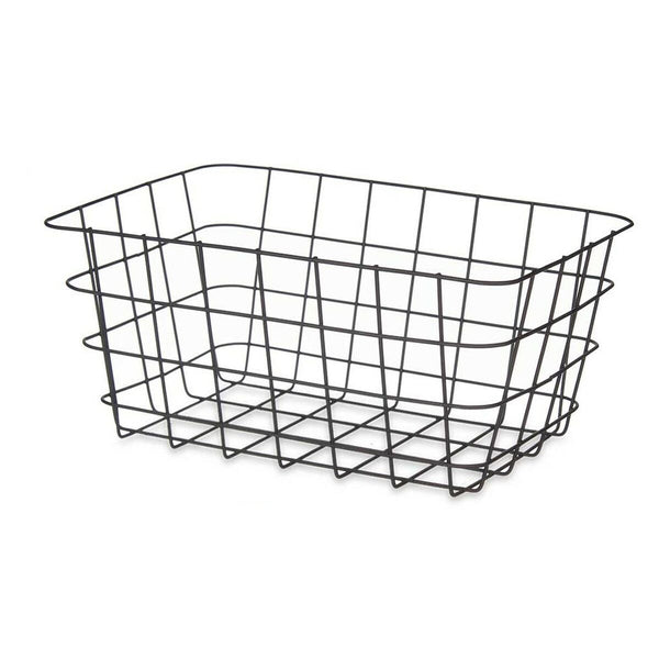 Mehrzweckkorb Kinvara Schwarz Metall 30,3 x 14 x 22,5 cm rechteckig (6 Stück)