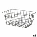 Mehrzweckkorb Kinvara Schwarz Metall 30,3 x 14 x 22,5 cm rechteckig (6 Stück)