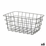 Mehrzweckkorb Kinvara Schwarz Metall 30,3 x 14 x 22,5 cm rechteckig (6 Stück)