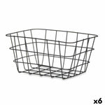 Mehrzweckkorb Kinvara W5759K-S BLACK Schwarz Metall 24,5 x 12 x 18 cm rechteckig (6 Stück)