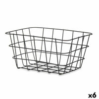 Mehrzweckkorb Kinvara W5759K-S BLACK Schwarz Metall 24,5 x 12 x 18 cm rechteckig (6 Stück)