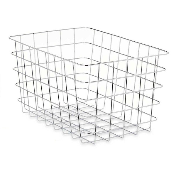 Mehrzweckkorb Kinvara Silberfarben Silber Metall 38 x 21 x 26 cm rechteckig (6 Stück)