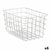 Mehrzweckkorb Kinvara Silberfarben Silber Metall 38 x 21 x 26 cm rechteckig (6 Stück)