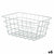 Mehrzweckkorb Kinvara Silberfarben Silber Metall 31 x 14 x 21 cm rechteckig (6 Stück)