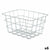 Mehrzweckkorb Kinvara Silberfarben Silber Metall 24 x 12,5 x 18,5 cm rechteckig (6 Stück)