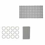 Badezimmer Set Berilo CN-B6032A-GREY Grau PVC Polyäthylen EVA (12 Stück)
