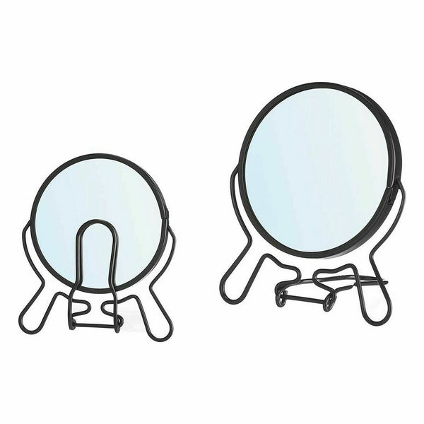 Vergrößerungsspiegel Berilo Schwarz Eisen 11 x 13 x 1,5 cm (12 Stück)