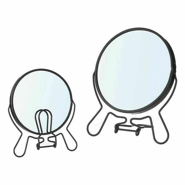 Vergrößerungsspiegel Berilo Schwarz Eisen 13 x 15,3 x 1,5 cm (12 Stück)