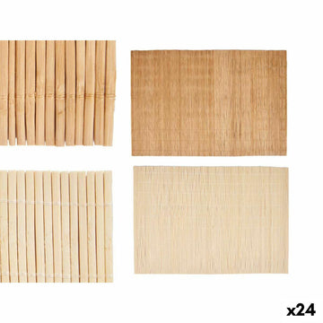 Untersetzer Kinvara Braun Hellbraun Bambus 30 x 44 cm 3,5 x 30 x 3,5 cm (24 Stück)