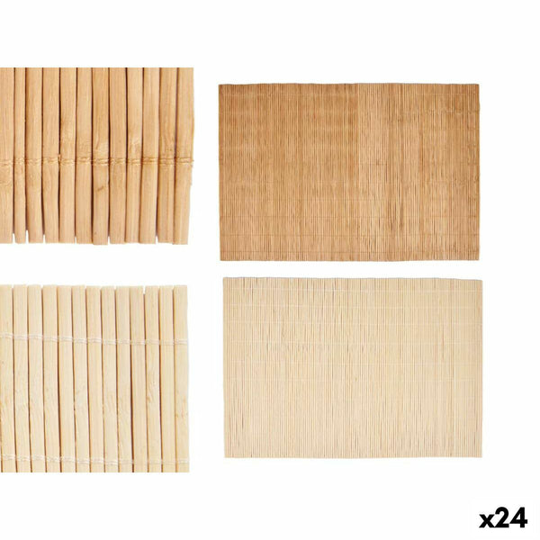 Untersetzer Kinvara AR1810524-2 AR1810524-2 Braun Hellbraun Bambus 30 x 44 cm 3,5 x 30 x 3,5 cm (24 Stück)