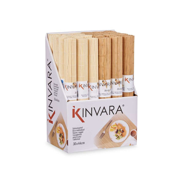 Untersetzer Kinvara AR1810524-2 AR1810524-2 Braun Hellbraun Bambus 30 x 44 cm 3,5 x 30 x 3,5 cm (24 Stück)