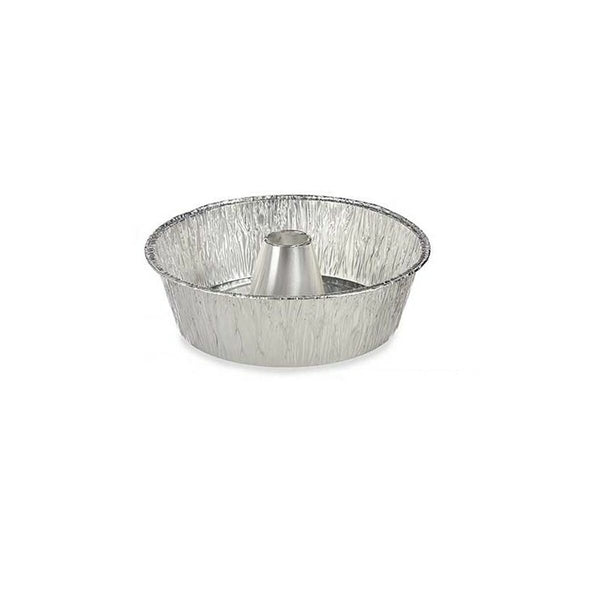 Puddingform Kinvara Silberfarben Aluminium 25 x 7,7 x 25 cm Einwegartikel Flan (12 Stück)