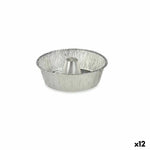 Puddingform Kinvara Silberfarben Aluminium 25 x 7,7 x 25 cm Einwegartikel Flan (12 Stück)