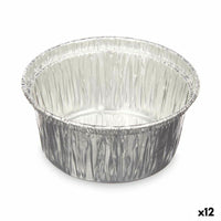 Puddingform Kinvara Silberfarben Aluminium 8,5 x 8 x 8,5 cm Einwegartikel rund (12 Stück)