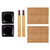 Sushi-Set Kinvara Schwarz aus Keramik Bambus 20,5 x 3 x 27 cm (6 Stücke) (6 Stück)