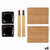 Sushi-Set Kinvara Schwarz aus Keramik Bambus 20,5 x 3 x 27 cm (6 Stücke) (6 Stück)