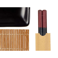Sushi-Set Kinvara Schwarz aus Keramik Bambus 20,5 x 3 x 27 cm (6 Stücke) (6 Stück)