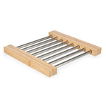 Untersetzer Kinvara Braun Silberfarben Silber Metall Bambus 36,4 x 2,2 x 21,3 cm 22 x 2,2 x 21,3 cm (6 Stück)
