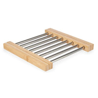 Untersetzer Kinvara Braun Silberfarben Silber Metall Bambus 36,4 x 2,2 x 21,3 cm 22 x 2,2 x 21,3 cm (6 Stück)