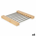 Untersetzer Kinvara Braun Silberfarben Silber Metall Bambus 36,4 x 2,2 x 21,3 cm 22 x 2,2 x 21,3 cm (6 Stück)
