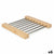 Untersetzer Kinvara Braun Silberfarben Silber Metall Bambus 36,4 x 2,2 x 21,3 cm 22 x 2,2 x 21,3 cm (6 Stück)