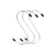Haken zum Aufhängen Kinvara Silberfarben Silber Metall 12 cm 10,5 x 21 x 2 cm Satz (12 Stück)