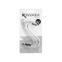 Haken zum Aufhängen Kinvara Silberfarben Silber Metall 12 cm 10,5 x 21 x 2 cm Satz (12 Stück)