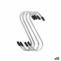Haken zum Aufhängen Kinvara Silberfarben Silber Metall 10,3 x 21 x 2 cm Satz (12 Stück)