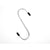 Haken zum Aufhängen Kinvara Silberfarben Silber Metall 10,3 x 21 x 2 cm Satz (12 Stück)