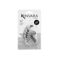 Haken zum Aufhängen Kinvara Silberfarben Silber Metall 4,7 cm 10,4 x 18 x 2,5 cm Satz (12 Stück)
