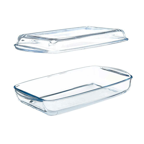 Tablett mit Haube Pasabahce Borcam Durchsichtig Borosilikatglas 1,9 L (4 Stück)
