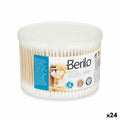 Wattestäbchen Berilo BT500PPD Weiß Braun Baumwolle Bambus (24 Stück)