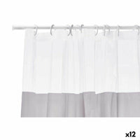 Duschvorhang Berilo 214 Grau Durchsichtig Kunststoff PEVA 180 x 180 cm (12 Stück)