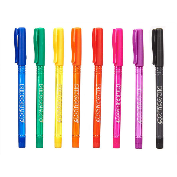 Kugelschreiber-Set Pincello Gelb Blau Schwarz Rot grün Bunt Orange Rosa Violett (12 Stück)
