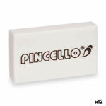 Radiergummi Pincello Weiß 9 x 16 x 1,5 cm (12 Stück)