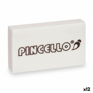 Radiergummi Pincello Weiß 9 x 16 x 1,5 cm (12 Stück)
