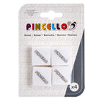 Radiergummi-Set Pincello Weiß 9,5 x 13,5 x 2 cm (12 Stück)