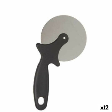 Pizzaschneider Kinvara Schwarz Silberfarben Edelstahl Polypropylen 21 x 1,5 x 10 cm 11,7 x 22,5 x 2 cm (12 Stück)