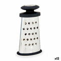 Reibe Kinvara Schwarz Silberfarben Silber Edelstahl TPR 9 x 15,5 x 4,2 cm 8,2 x 15,5 x 4,2 cm (12 Stück)