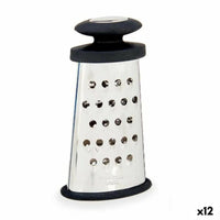 Reibe Kinvara Schwarz Silberfarben Silber Edelstahl TPR 9 x 15,5 x 4,2 cm 8,2 x 15,5 x 4,2 cm (12 Stück)