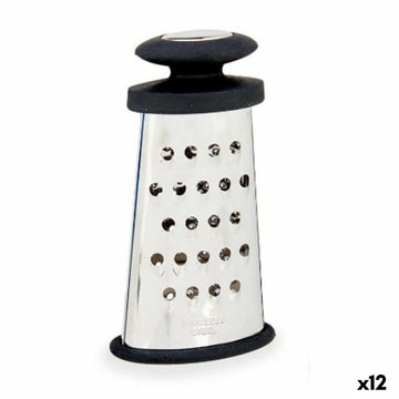 Reibe Kinvara Schwarz Silberfarben Silber Edelstahl TPR 9 x 15,5 x 4,2 cm 8,2 x 15,5 x 4,2 cm (12 Stück)