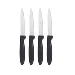 Messerset Kinvara Schwarz Silberfarben Edelstahl Kunststoff 19,5 x 2 x 1 cm 12,5 x 26,5 x 1 cm (12 Stück)
